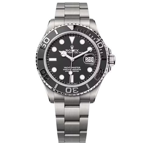 rolex yacht-master 42 black dial titanium men's watch 226627-0001|rolex rlx titanium watch.